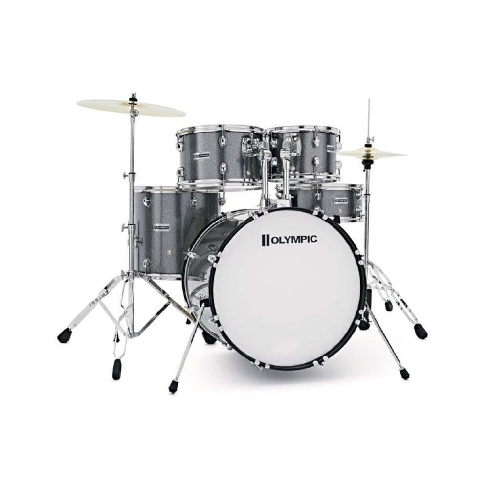 PREMIER Olympic 22" Rock Premium Silver Sparkle Ακουστικό Drum Set με Πιατίνια