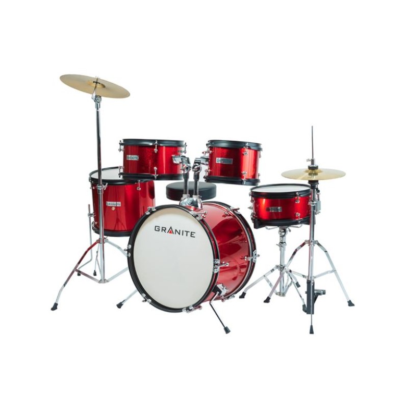 GRANITE Rock Red Drumset Junior Kit Ντραμς με Πιατινία