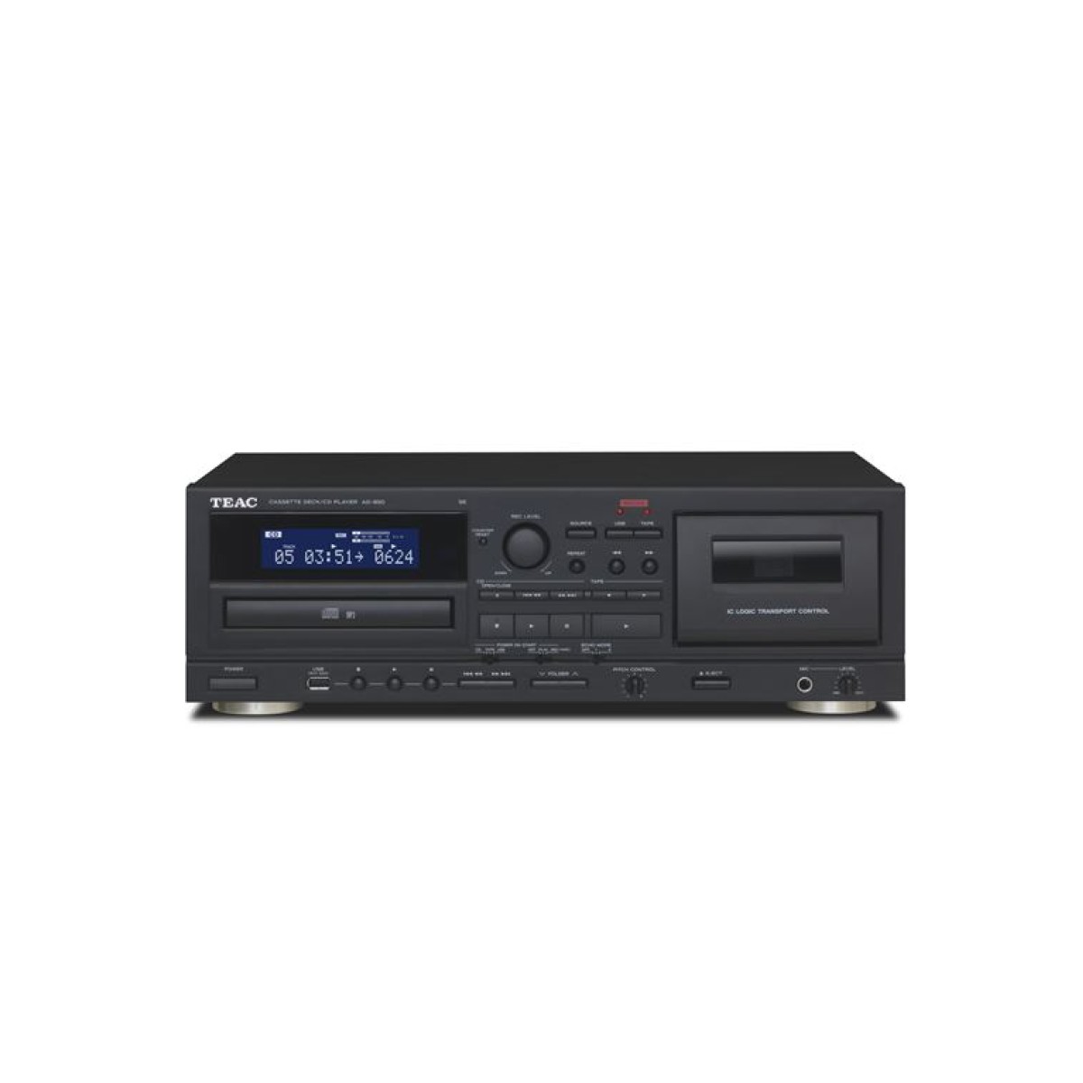 TEAC AD-850-SE Black CD-player/Cassette/USB