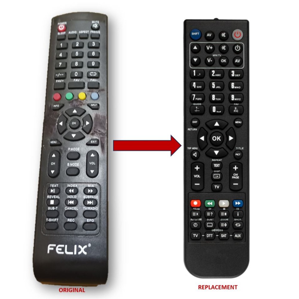 FELIX FXV3223 REPLACEMENT REMOTE CONTROL