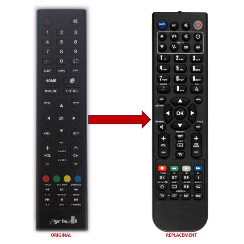 ARIELLI REPLACEMENT REMOTE CONTROL