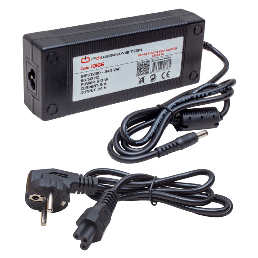 POWERMASTER PM-10166 24V 5A Τροφοδοτικό DC Adapter 5.5 x 2.5 mm