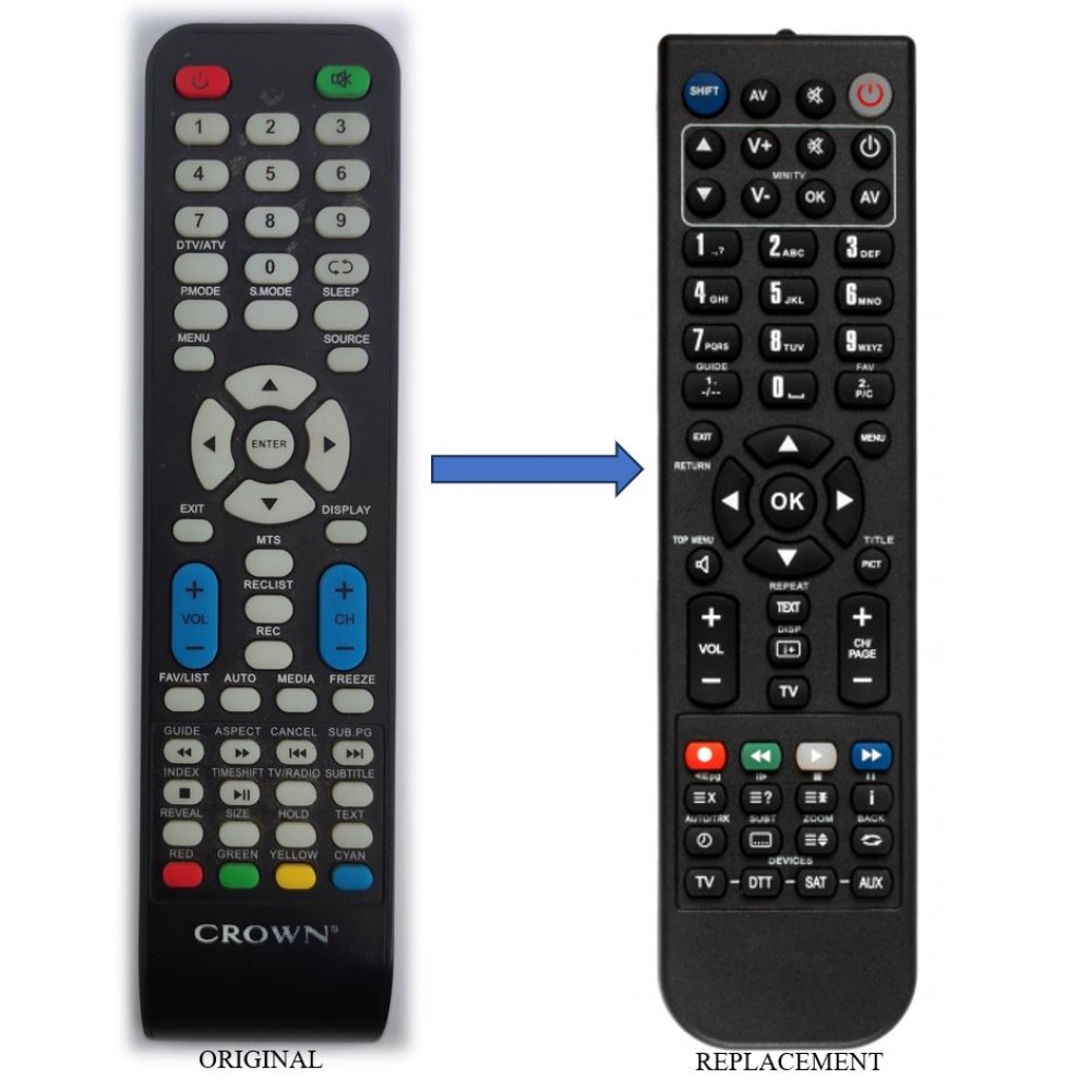 CROWN 32" REPLACEMENT REMOTE CONTROL