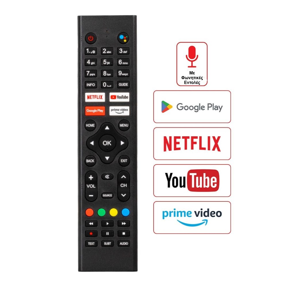 SUNNY SN43LEDH6886 LED TV Voice Control Τηλεχειριστήριο Τύπου ORIGINAL