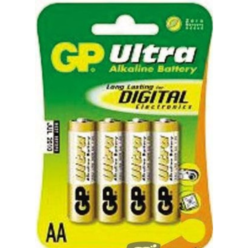 GP ULTRA ALKALINE BATTERY LR06 AA BLISTER 4