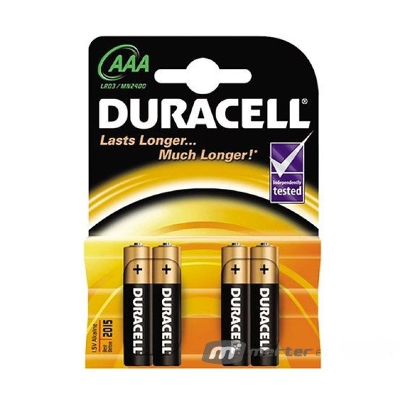 DURACELL BATTERY LR03AAA BLISTER 4