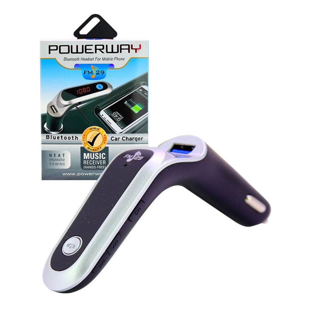 POWERWAY FM-29 BLUETOOTH USB / SD FM TRANSMITTER