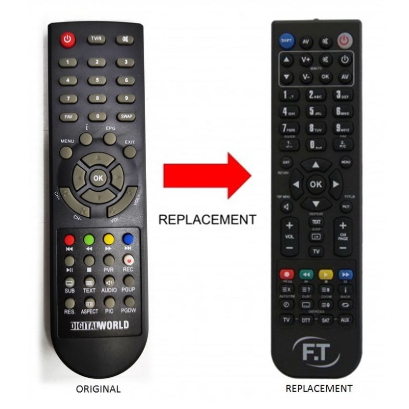 DIGITALWORLD HDT-150 REMOTE CONTROL