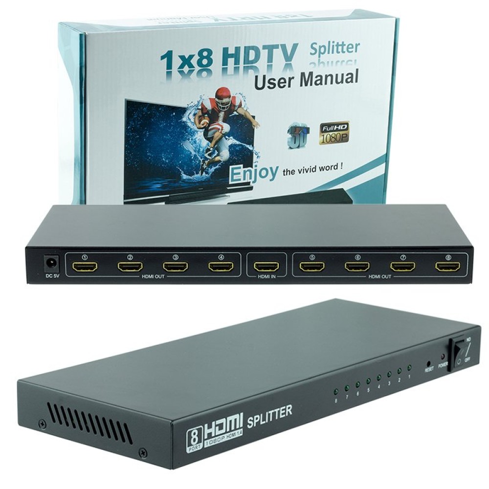 S-LINK 1X8 HDMI SPLITTER SL-LU618