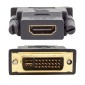 DVI to HDMI Female 24+5 Pin Μετατροπέα Gold Adapter 14418