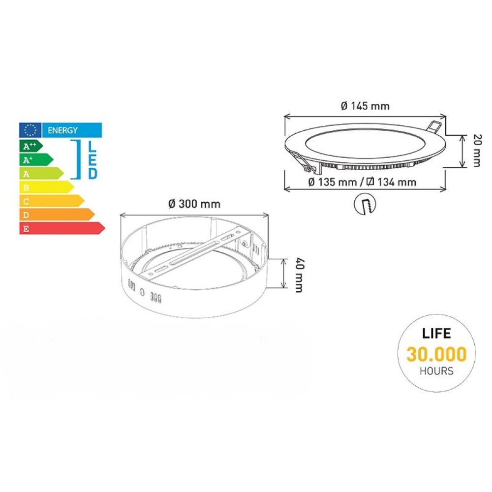 POWERMASTER 24W / 6400K 300 mm. ROUND