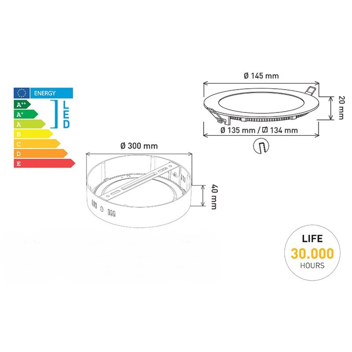 POWERMASTER 24W / 6400K 300 mm. ROUND