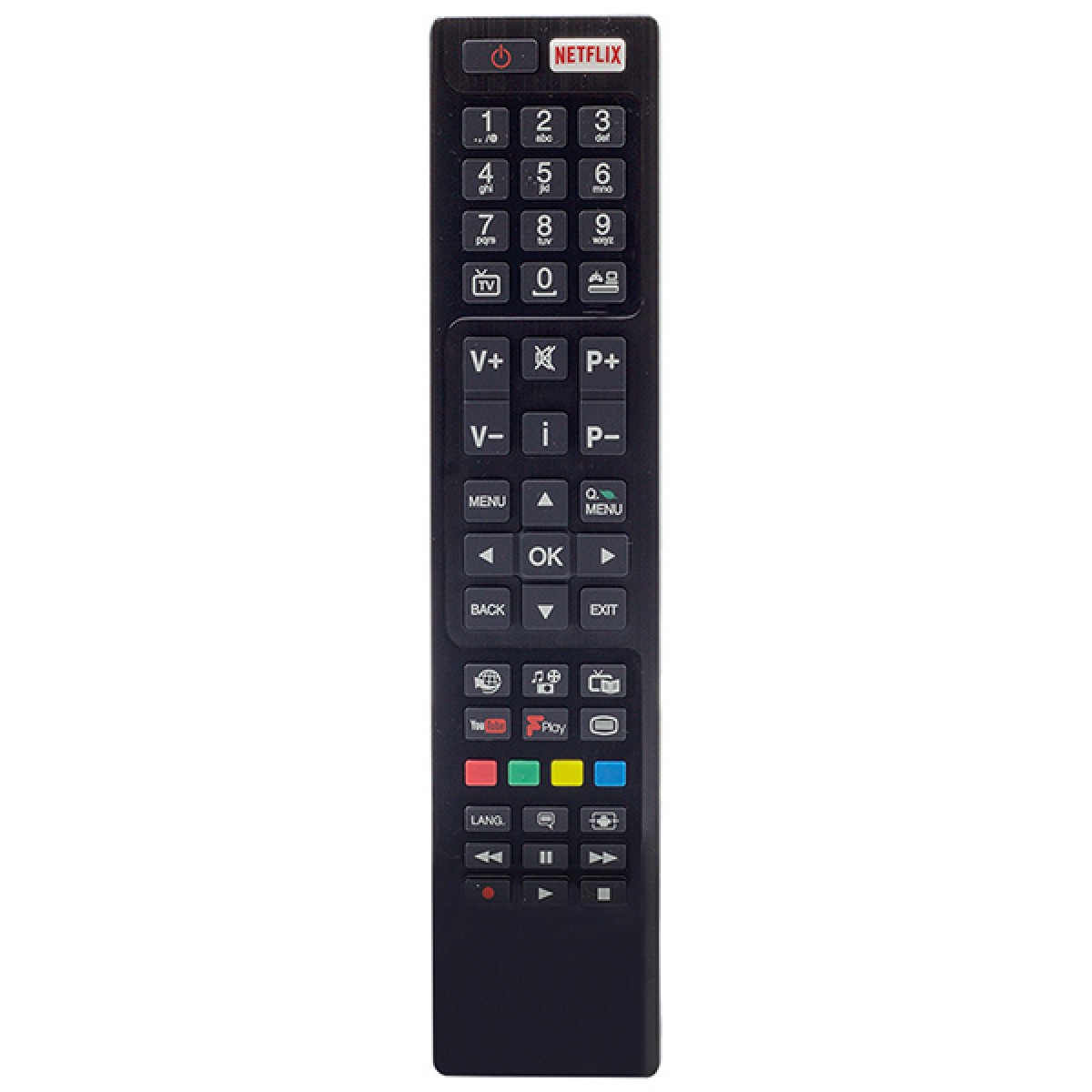 VESTEL, HITACHI, F&U REMOTE CONTROL NETFLIX & YOUTUBE