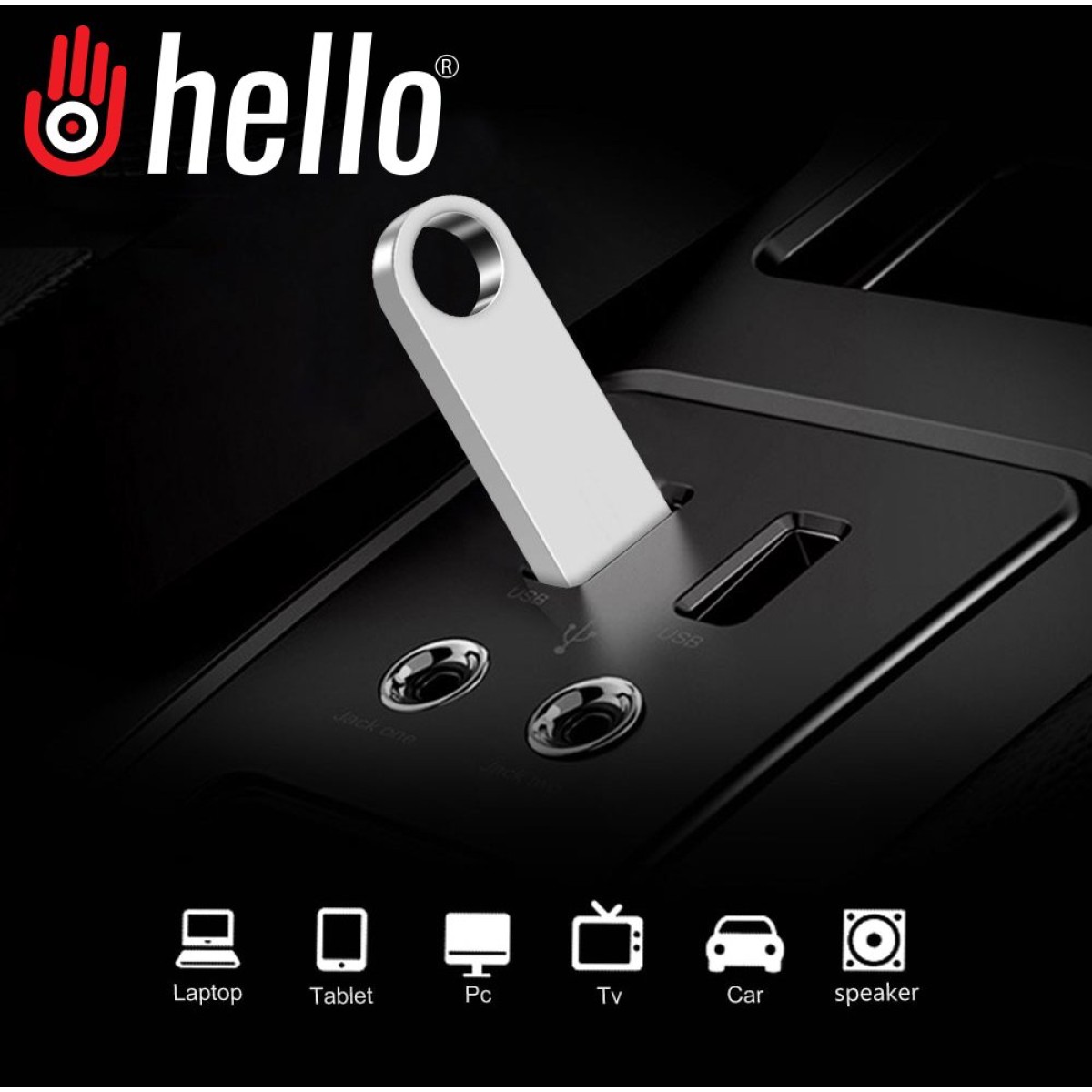 HELLO USB 2.0 FLASH DRIVE 8GB