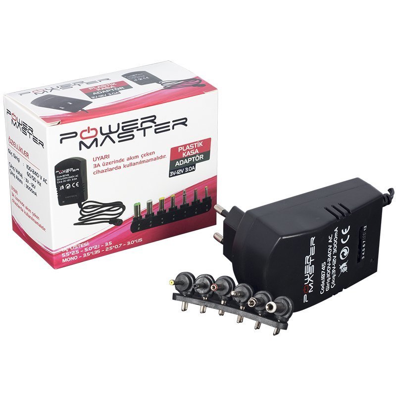 POWERMASTER 3V - 12V 3000mA ADAPTOR