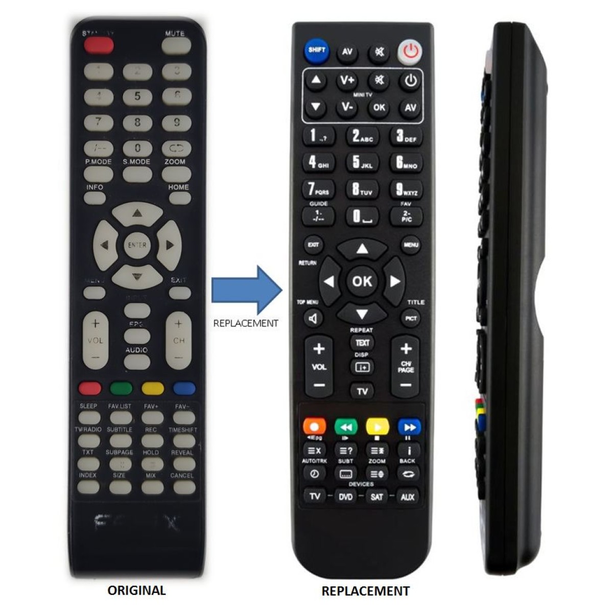 FELIX FXV-2414 REPLACEMENT REMOTE CONTROL