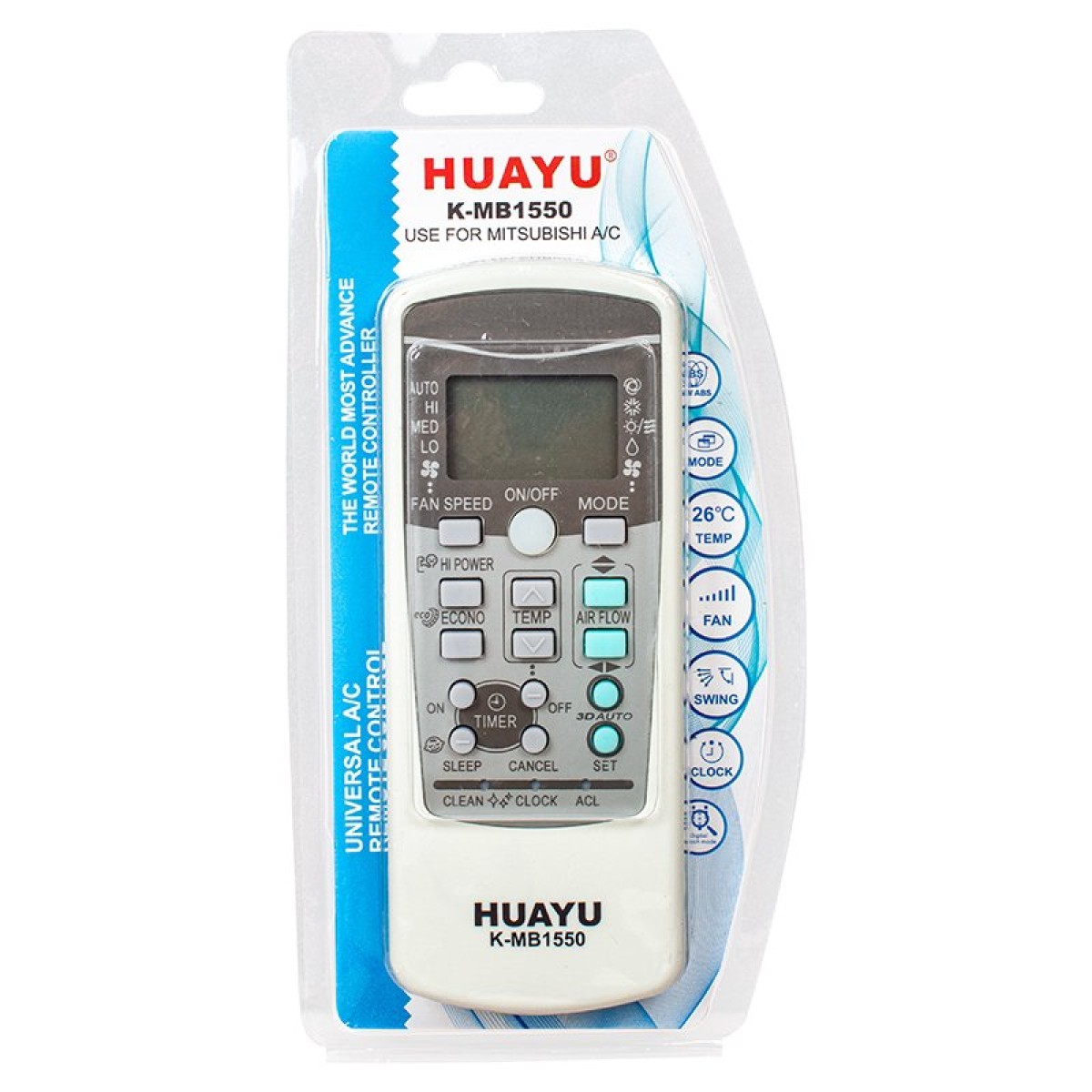 MITSUBISHI AIR CONDITION UNIVERSAL REMOTE CONTROL