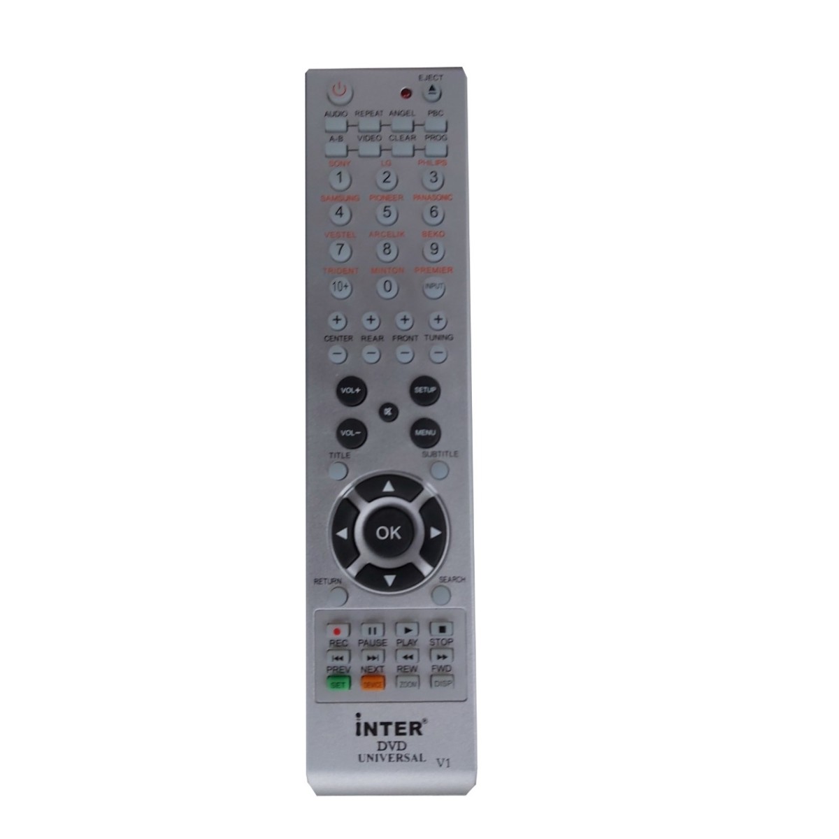 INTER DVD UNIVERSAL REMOTE CONTROL