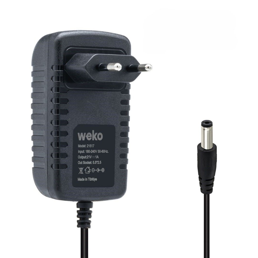 WEKO 21V/1A 5.5x2.5mm Φορτιστής Μπαταρίας Τρυπανιού
