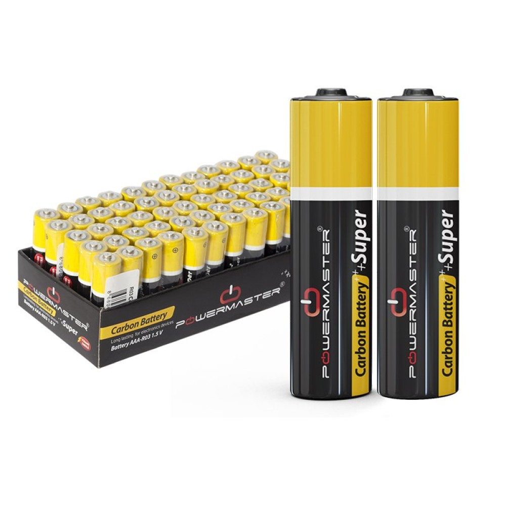 POWERMASTER WATTSONIX Zinc-Carbon Battery AAA R03 60PCS