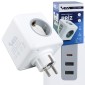 VEA VE-23089 ΠΟΛΥΠΡΙΖΟ 3 ΘΕΣΕΩΝ ΜΕ 3 USB