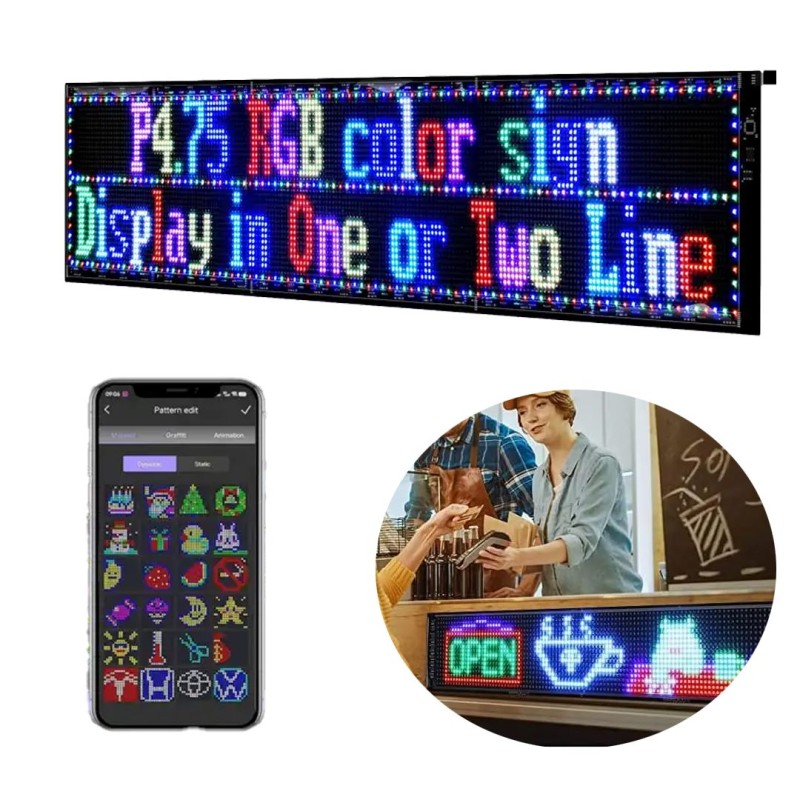 POWERMASTER PM-23826 20x66 cm Ευέλικτη Πινακίδα RGB LED