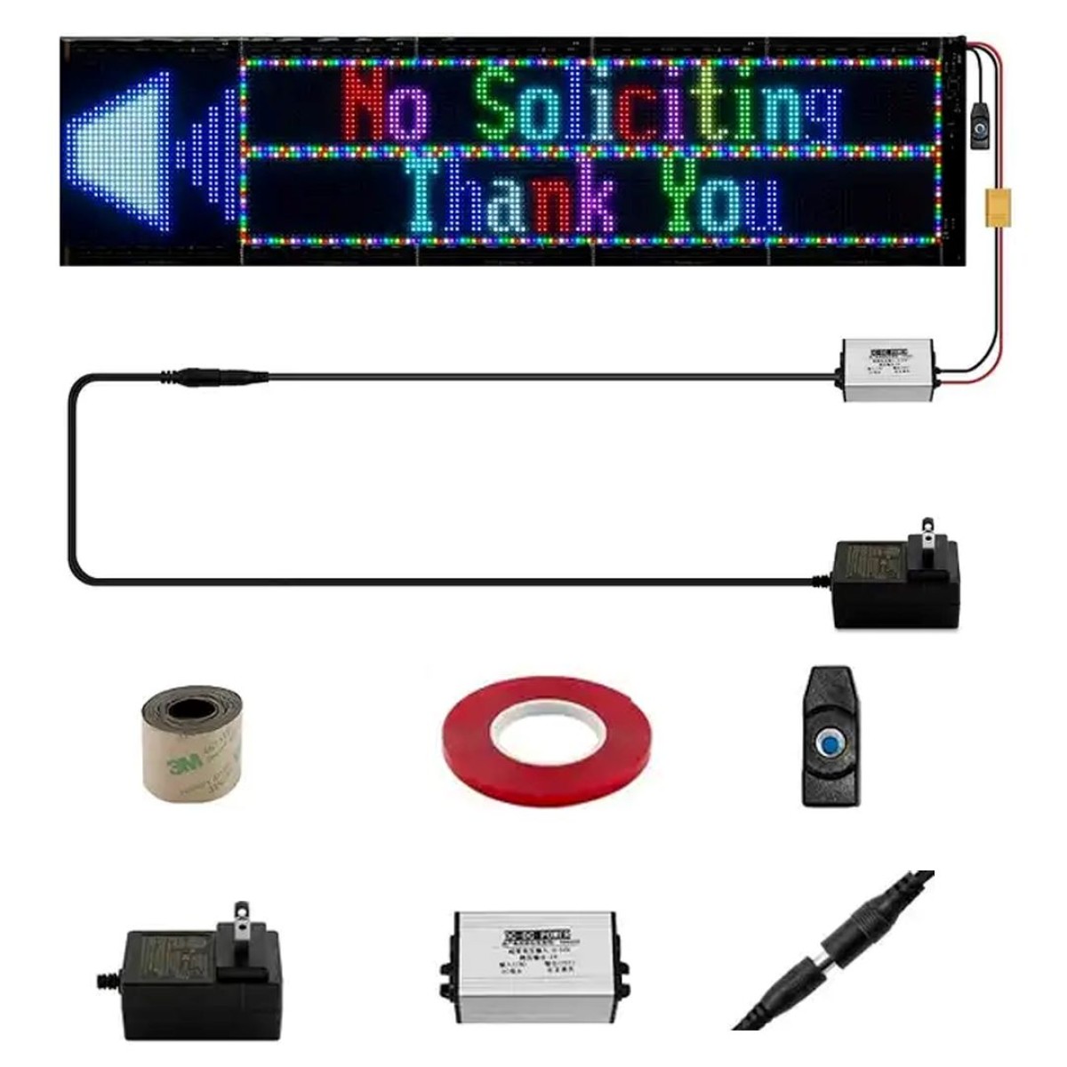 POWERMASTER PM-23828 20x98 cm Ευέλικτη Πινακίδα RGB LED