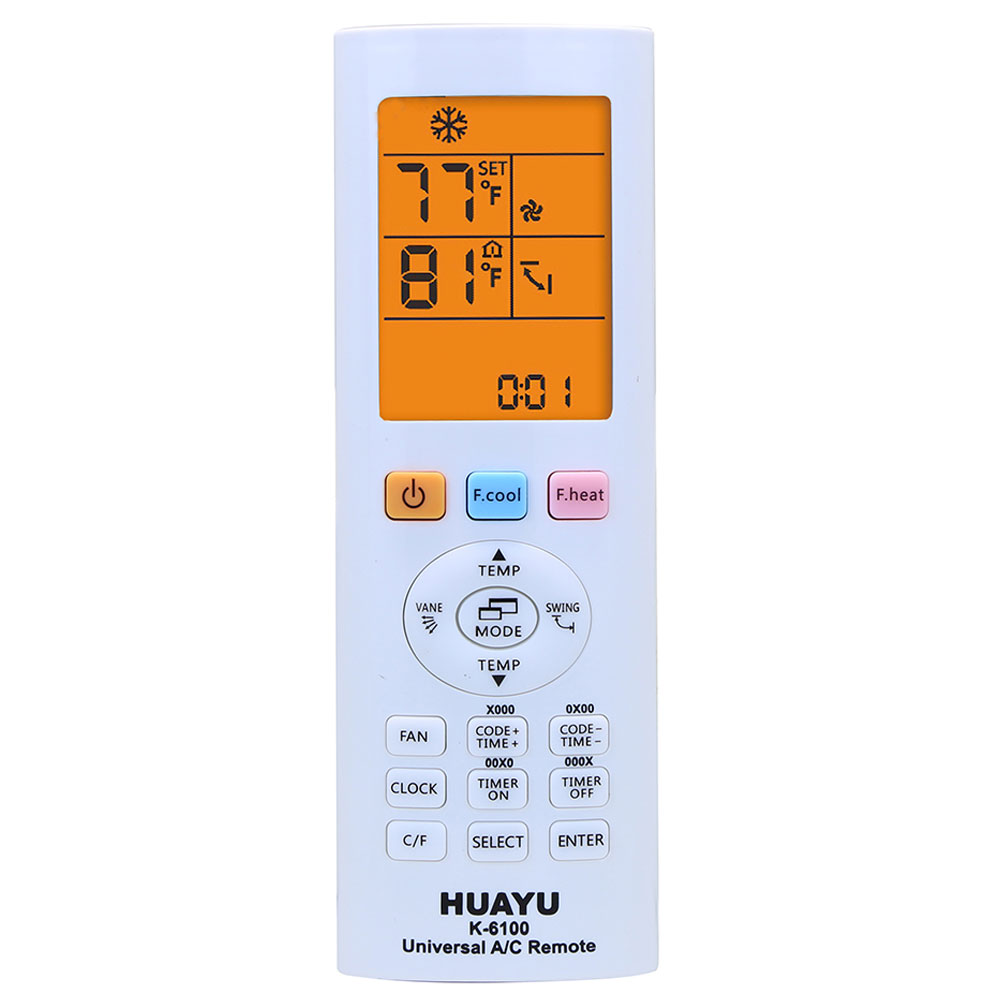 HUAYU KK-6100 UNIVERSAL REMOTE CONTROL FOR AIR CONDITION