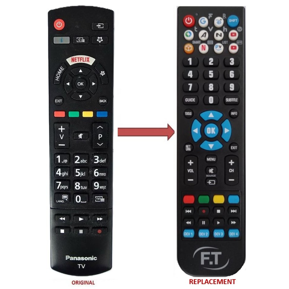 PANASONIC TX-24MS350E LED TV REPLACEMENT Remote Control
