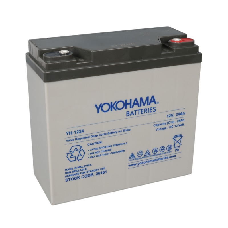 ORBUS 6DZM-24 12V 24Ah Επαναφορτιζόμενη Μπαταρία για Ηλεκτρικά Ποδήλατα