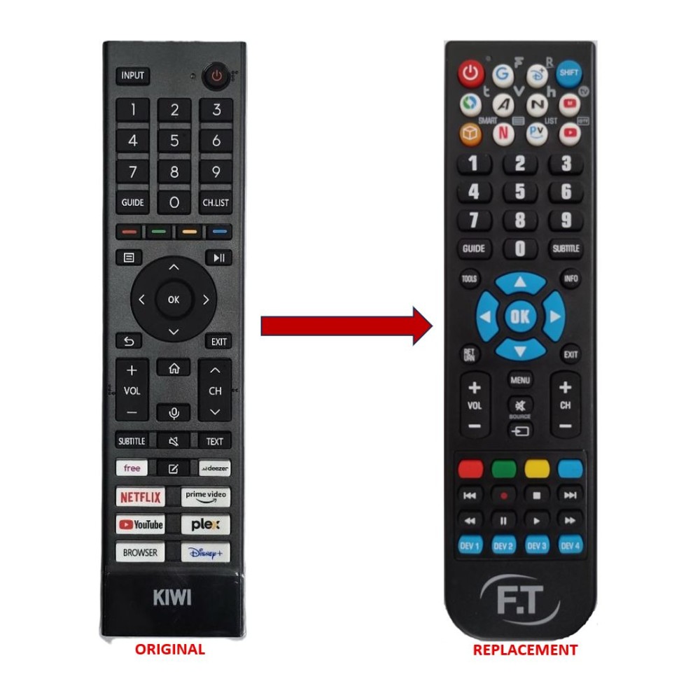 KIWI LED TV REPLACEMENT REMOTE CONTROL