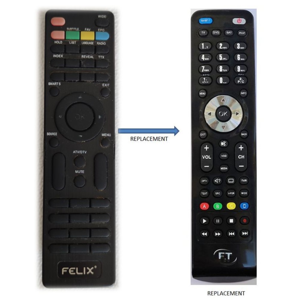 FELIX FXV-2914 REPLACEMENT REMOTE CONTROL