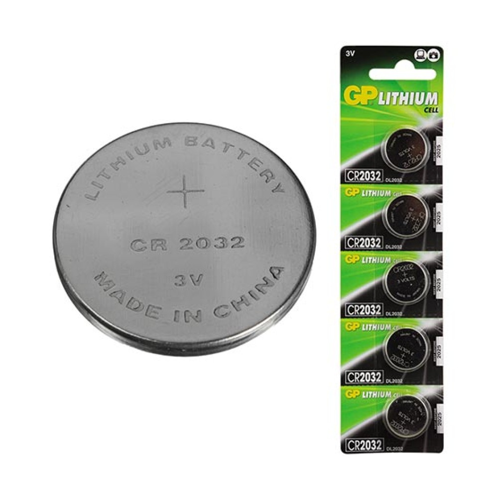 GP CR2032 3V Lithium Battery 5 pcs Blister