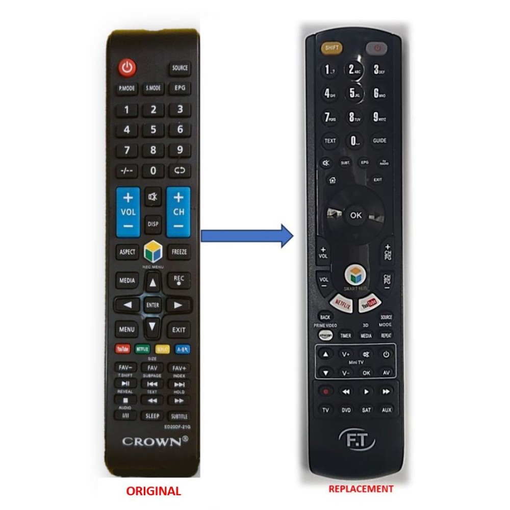 CROWN ED20DF-21G REPLACEMENT REMOTE CONTROL