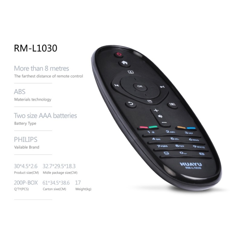 PHILIPS RM-L1030 REMOTE CONTROL LED TV