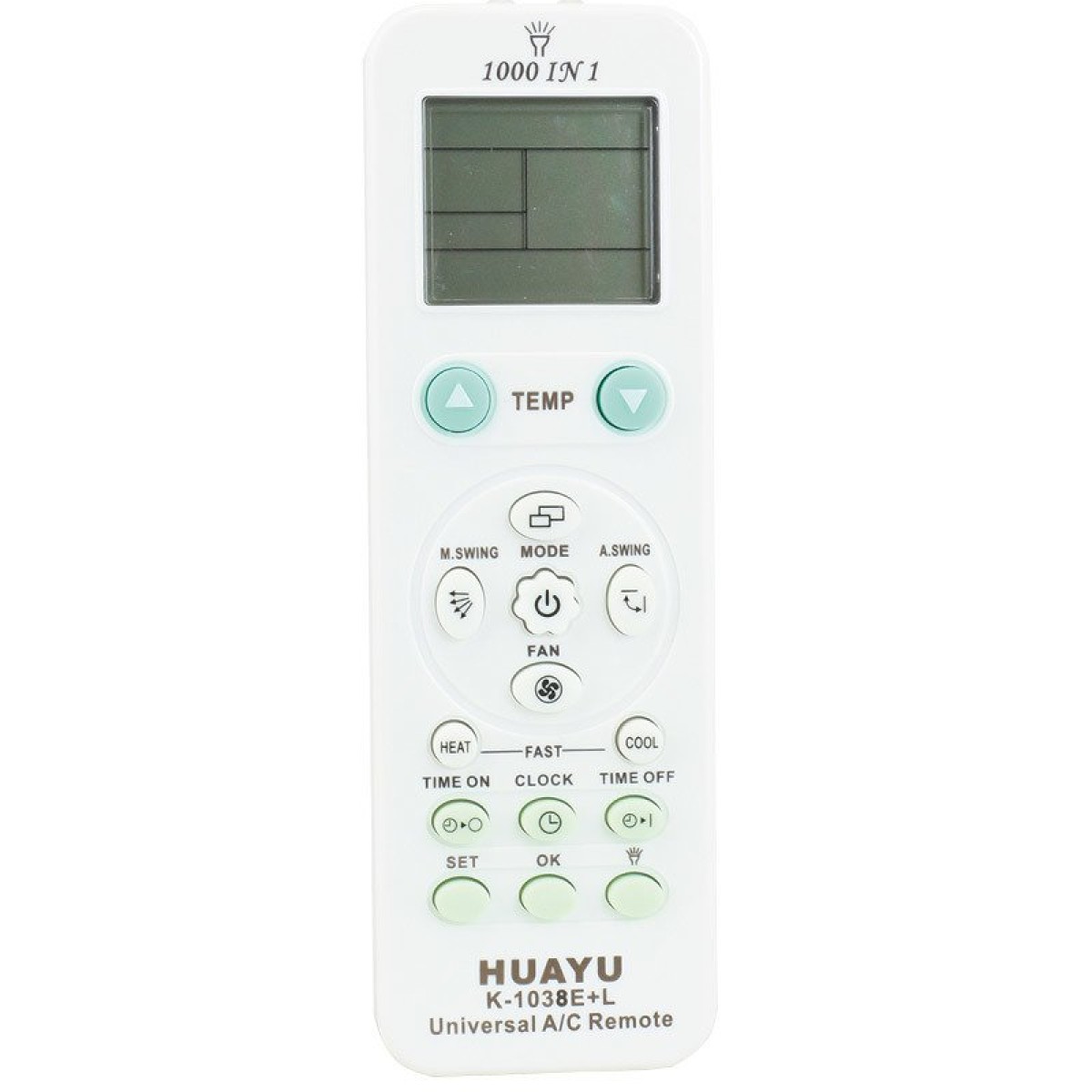 HUAYU K-1038E+L UNIVERSAL REMOTE CONTROL FOR AIR CONDITION