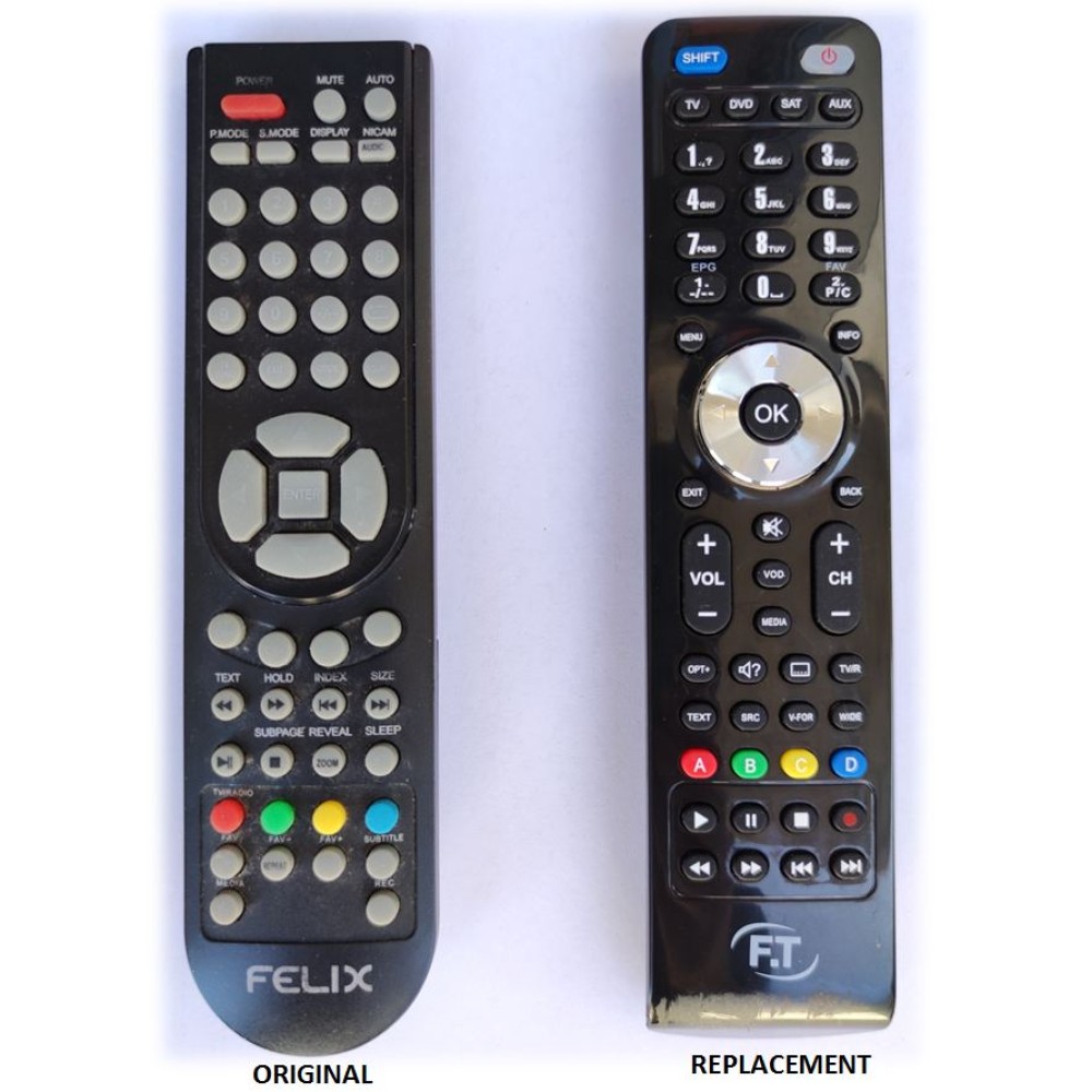 FELIX FXV-3711 REPLACEMENT REMOTE CONTROL