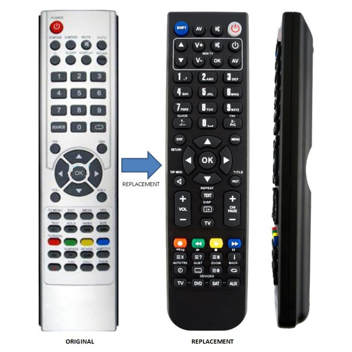 FELIX FXV-3711 REPLACEMENT REMOTE CONTROL