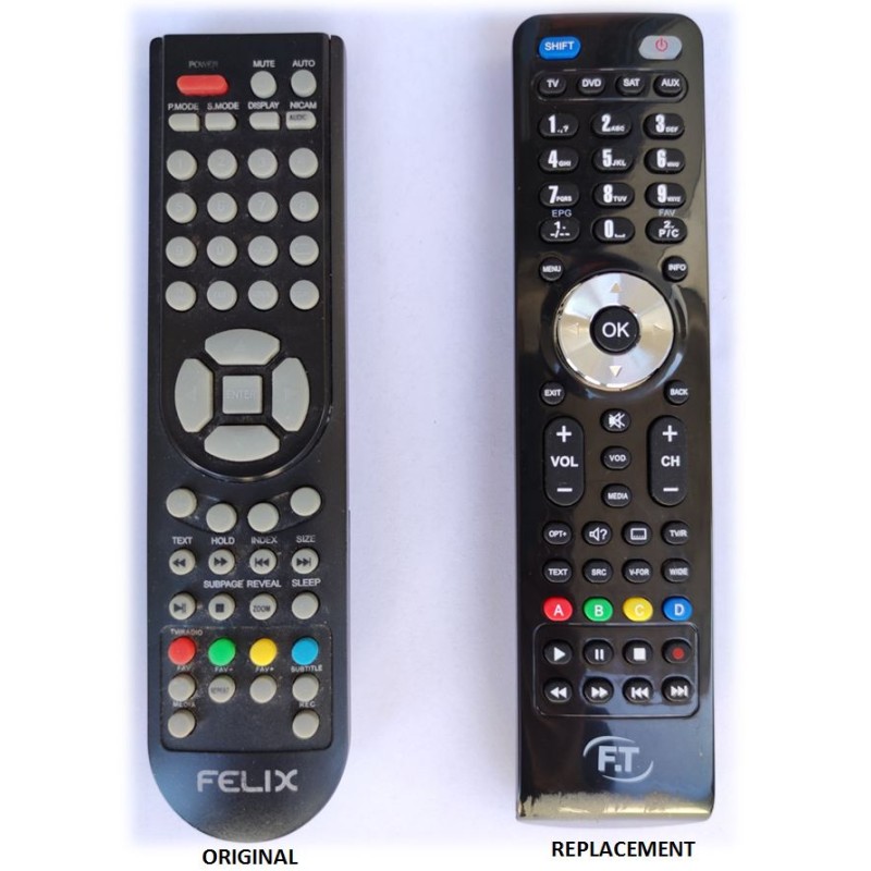 FELIX FXV-3711 REPLACEMENT REMOTE CONTROL