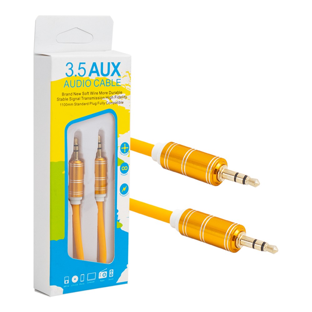 POWERMASTER PM-3835 3.5mm Male to 3.5mm Male Silicone AUX Cable 1.1m