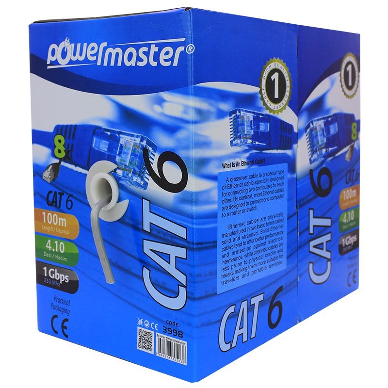 POWERMASTER CAT6 ETHERTET CABLE 100M.