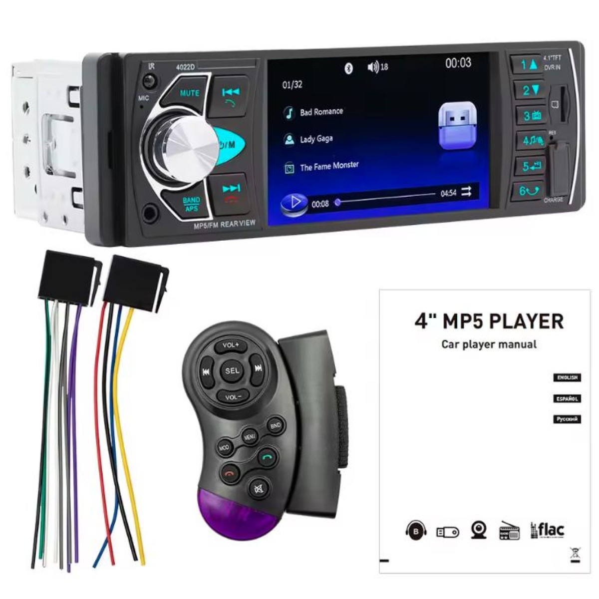 4022D RADIO-USB-SD-FM-AUX-BLUETOOTH