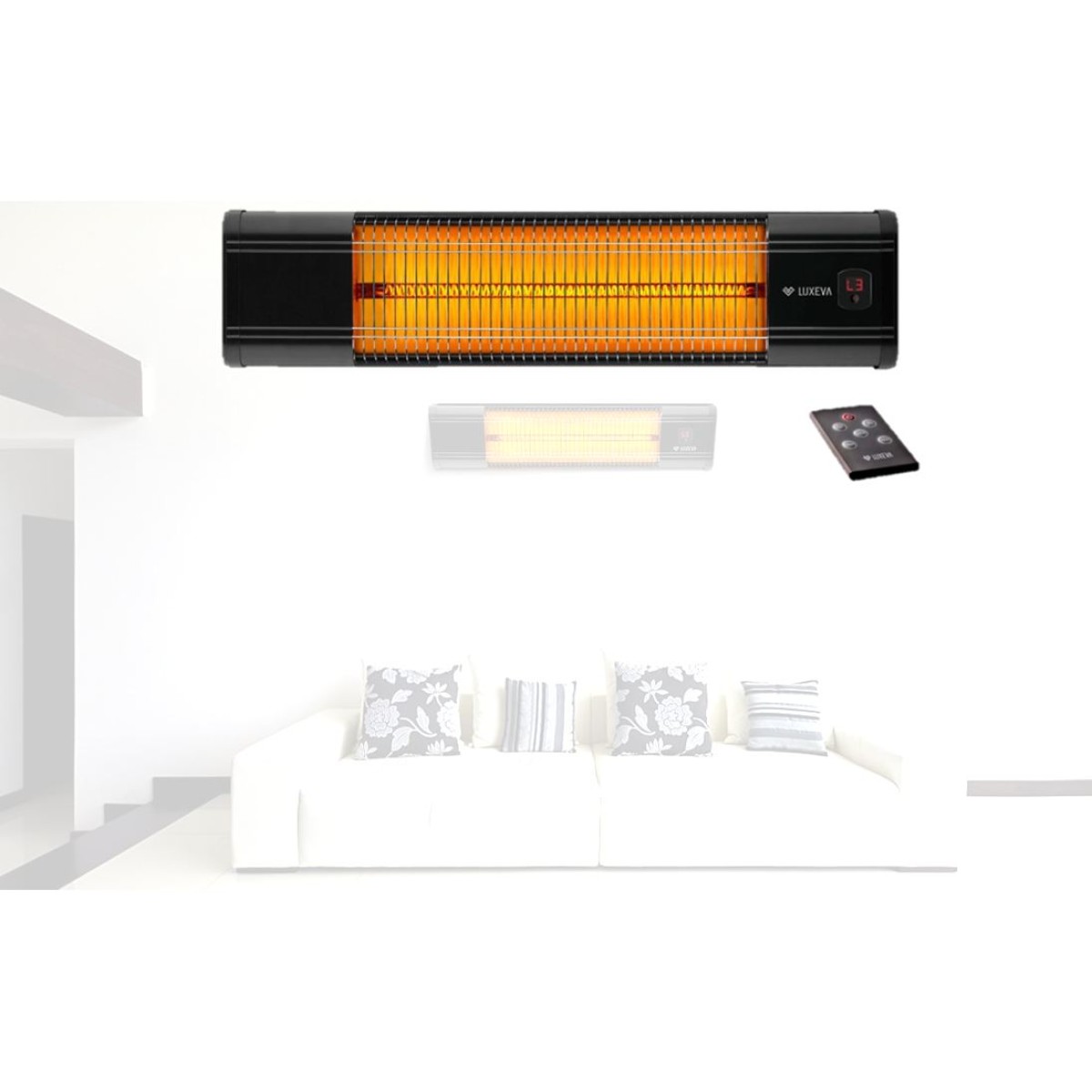 LUXEVA LXV-2500HRS BLACK CARBON INFRARED HEATER