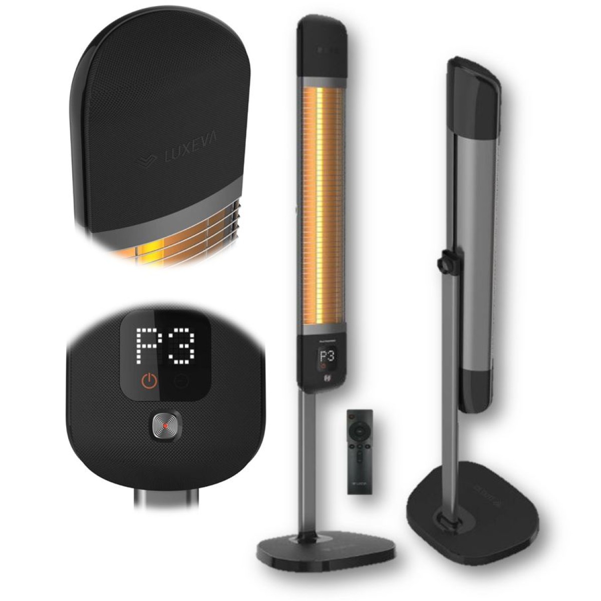 LUXEVA PRO-FR 2500W BLACK CARBON INFRARED HEATER