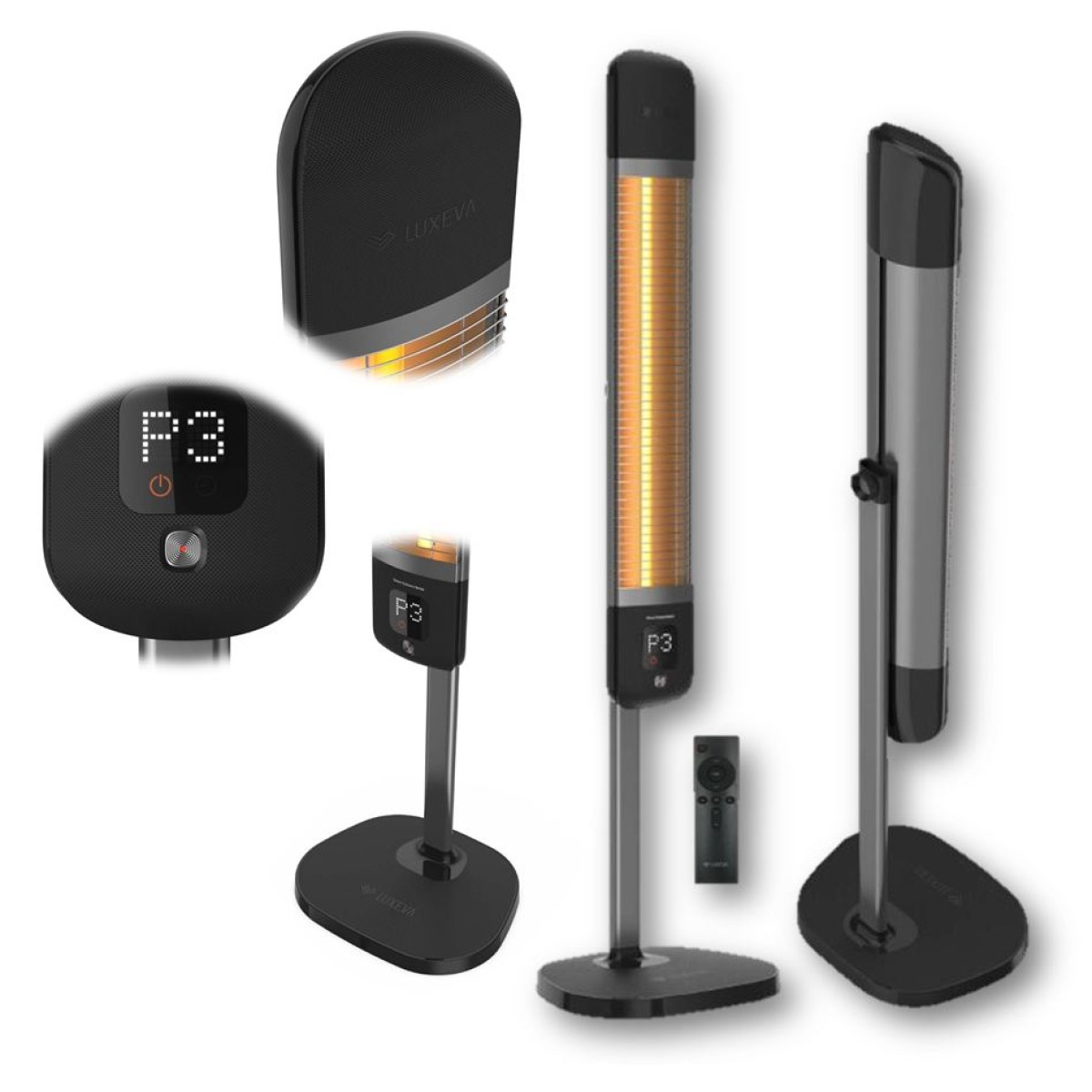 LUXEVA PRO-FR 2500W BLACK CARBON INFRARED HEATER