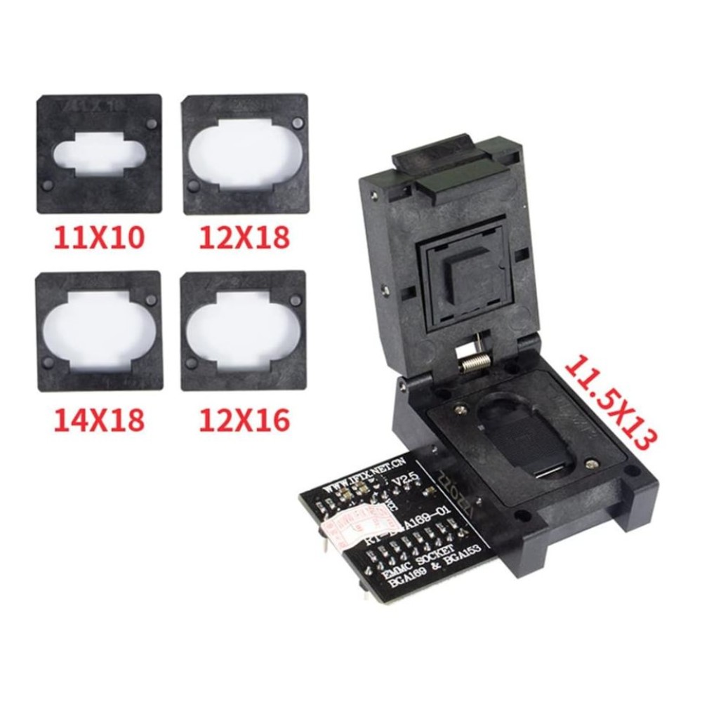 BGA153 EMMC Adapter V2.5 with 4Pcs BGA Bounding
