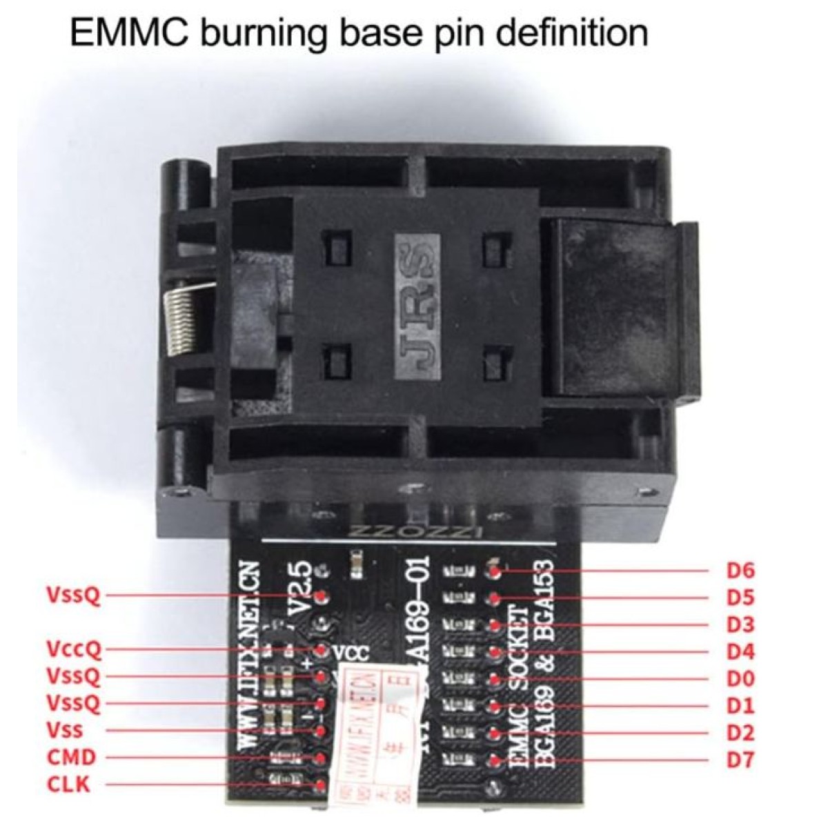 BGA153 EMMC Adapter V2.5 with 4Pcs BGA Bounding