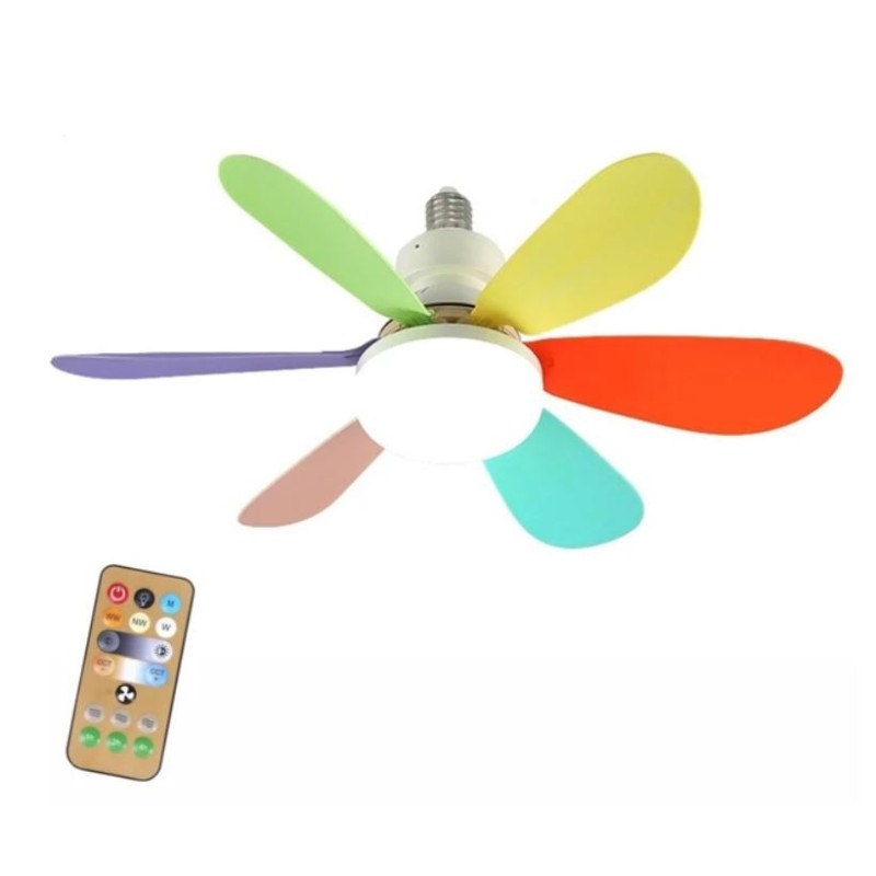 40W E27 Φωτιστικό Οροφής LED με Ανεμιστήρα και Τηλεχειριστήριο