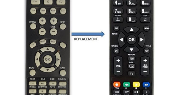 SILVER LED TV REPLACEMENT REMOTE CONTROL
