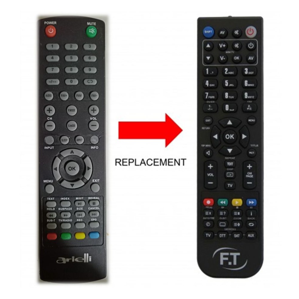 ARIELLI 32/42A114T2 REPLACEMENT REMOTE CONTROL